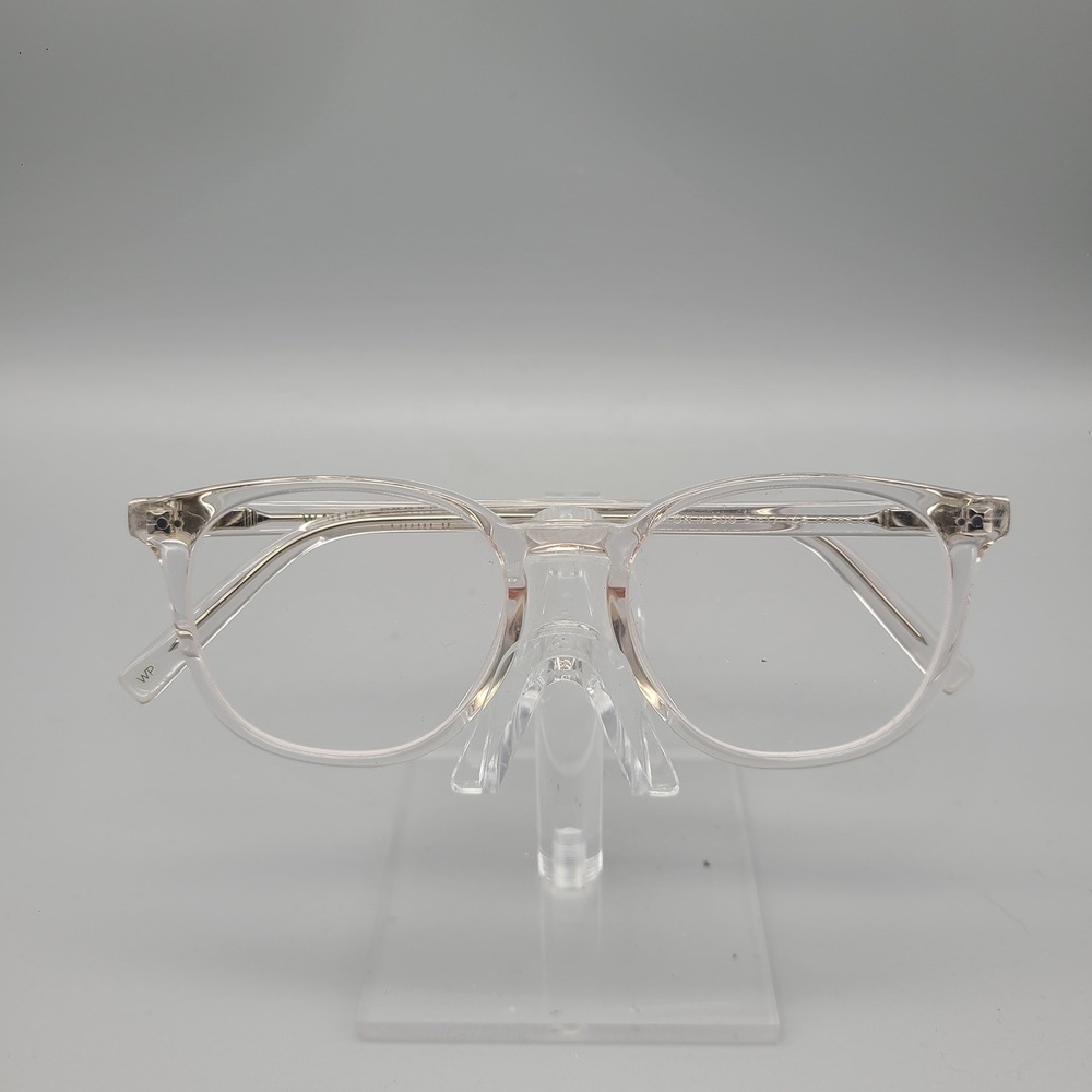Warby Parker Carlton M 508 Eyeglasses Clear Rose Water Round Frames 51-17-145